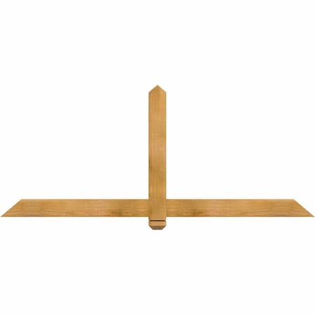 Ekena Millwork Eugene Rough Sawn Timber Gable Bracket, Western Red Cedar, 72"W x 30"H x 2"D x 4"F, 10/12 Pitch GBW072X30X0204EUG00RWR